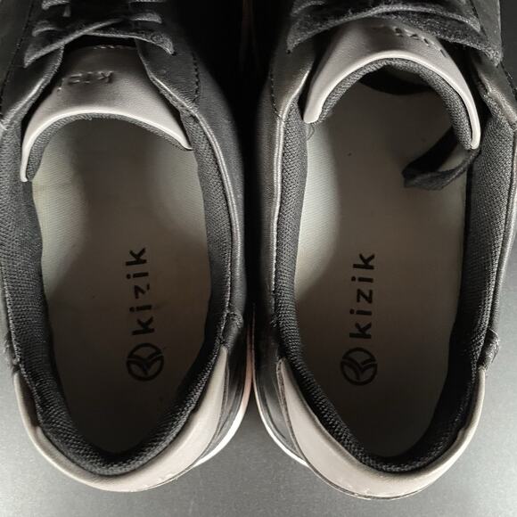 Kizik Vegas Men’s Size 13 Black Leather Handsfree Sneaker Slip On Casual Comfort - Picture 8 of 9